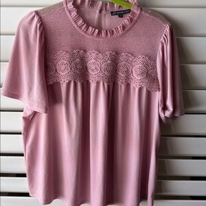 Adriana Papell Pink Short-Sleeve Dress - Soft Pastel Pink xl